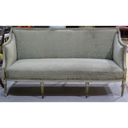 10 - *Please note, all starred lots are sold at no reserve.*An 18th century painted wood settee in the Fr... 