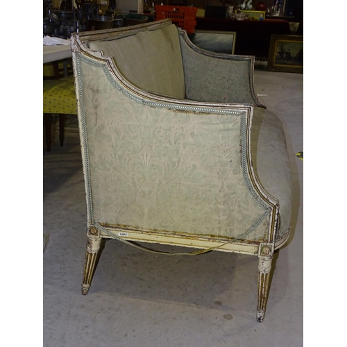 10 - *Please note, all starred lots are sold at no reserve.*An 18th century painted wood settee in the Fr... 