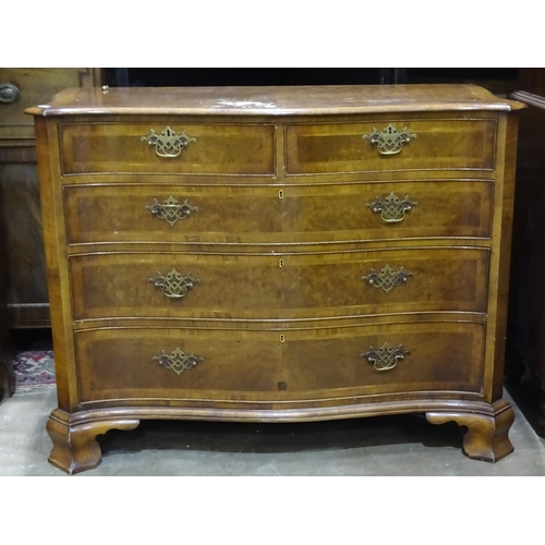 16 - *Please note, all starred lots are sold at no reserve.*A reproduction Georgian-style walnut serpenti... 