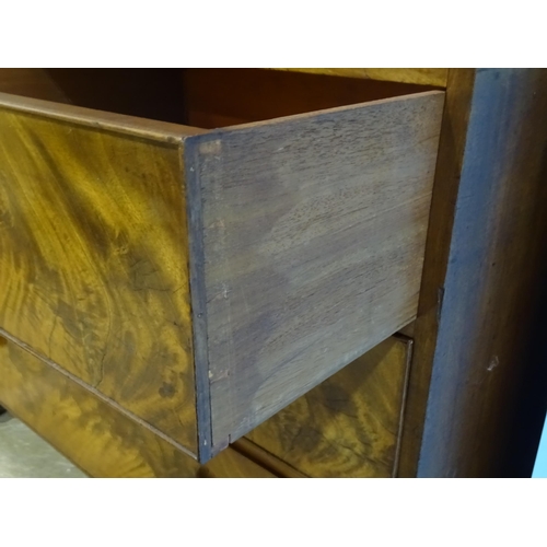 17 - *Please note, all starred lots are sold at no reserve.*A Victorian mahogany linen press, the moulded... 