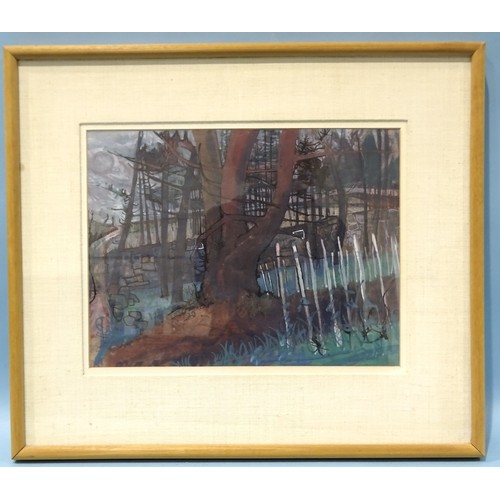 36 - Kenneth Fernee (1926-1983) TREES NEAR DIDWORTHY Watercolour, signed in pencil.