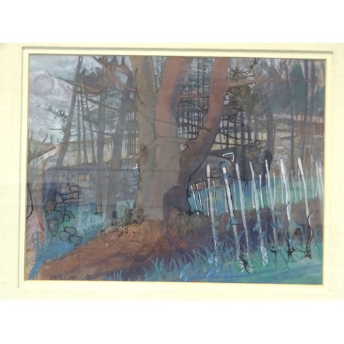 36 - Kenneth Fernee (1926-1983) TREES NEAR DIDWORTHY Watercolour, signed in pencil.