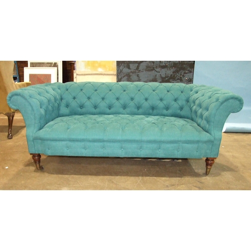 9 - *Please note, all starred lots are sold at no reserve.*A Victorian Chesterfield settee with button b... 