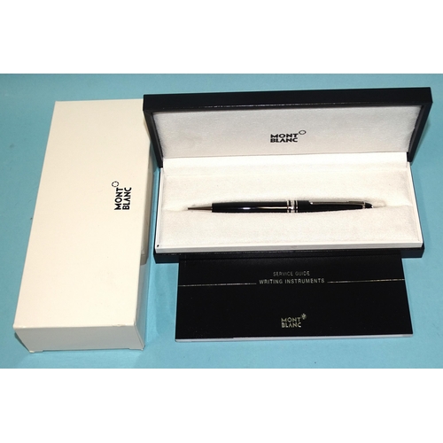 638 - A Mont Blanc Meisterstück ballpoint pen, boxed with service guide booklet and outer carton.... 