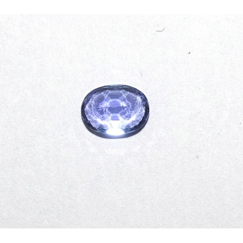 811 - A loose oval-cut Tanzanite with Tanzanite Foundation certificate numbered TF01419, stating: Natural ... 