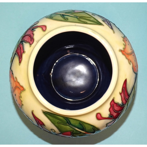 124 - A Moorcroft 'Simeon' tubeline decorated squat vase designed by Phil Gibson, factory marks to base, b... 