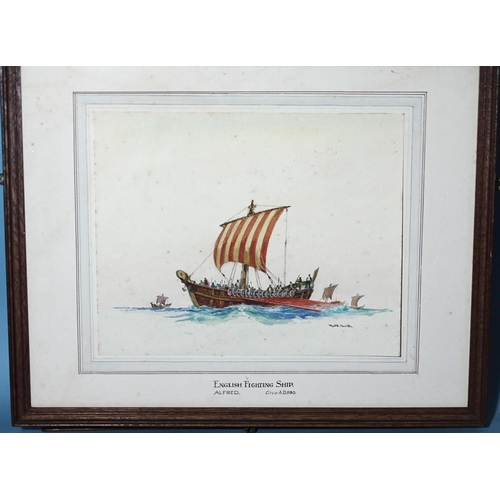 30 - Rob. H Smith (19th/20th century), a collection of seven signed watercolours depicting various Englis... 