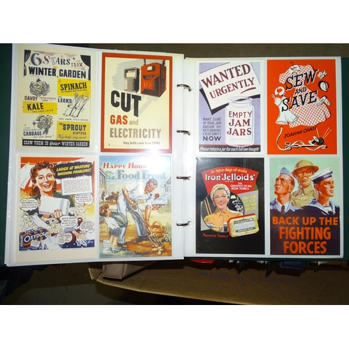 4 - Ten albums of modern postcards, mainly reproduction advertising posters.