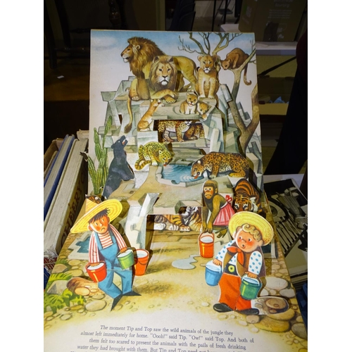 52 - 'Tip and Top at the Zoo', a pop-up children's book, five Enid Blyton dust-wrapped books, mainly 1960... 