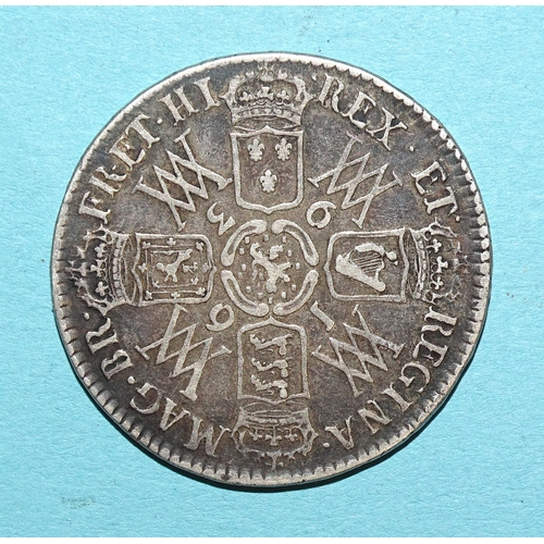 101 - William & Mary (1694-1702), a 1693 half-crown.