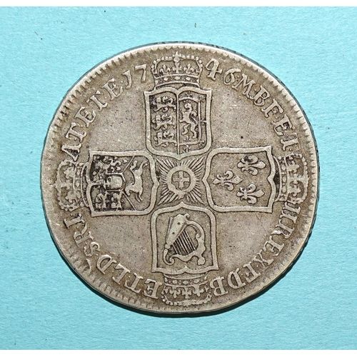 104 - George II (1727-1760), a 1746 half-crown.