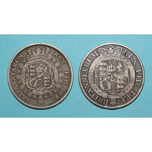 105 - George III (1760-1820), 1816 and 1819 half-crowns, (2).