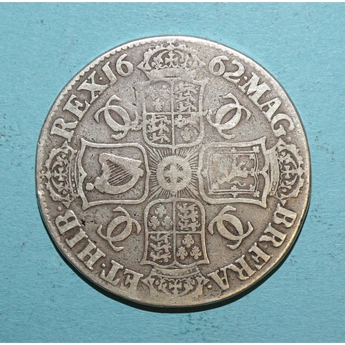 95 - Charles II (1660-1685), a 1662 crown, (rose below).