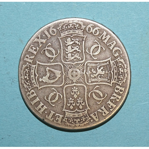 96 - Charles II (1660-1685), a 1666 crown.