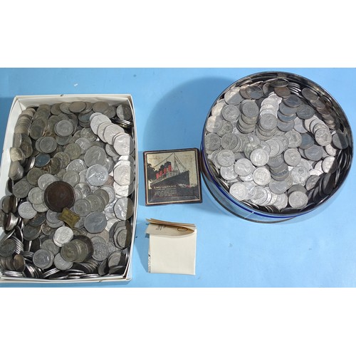 93 - A large collection of British coinage, together with a replica the 