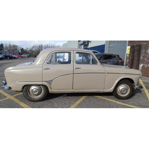 1 - A 1955 Austin Westminster Historic Vehicle, 2.6L engine, beige paint, Plymouth registration LDR 75, ... 