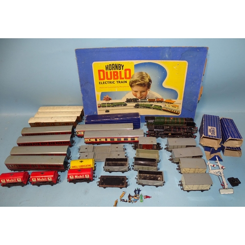 278 - Hornby Dublo OO gauge, a quantity of rolling stock, track and accessories, including Standard Class ... 