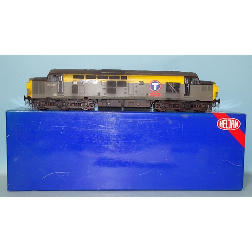 292 - Heljan O gauge, Class 37 Co-Co diesel locomotive Civil Engineers 'Dutch' livery RN37043, Transrail, ... 