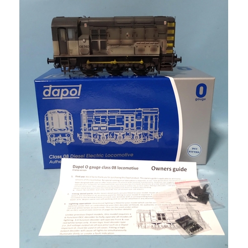 297 - Dapol, O gauge, 7D-008-0150 Class 08 Diesel Electric Locomotive RN08740, (boxed).