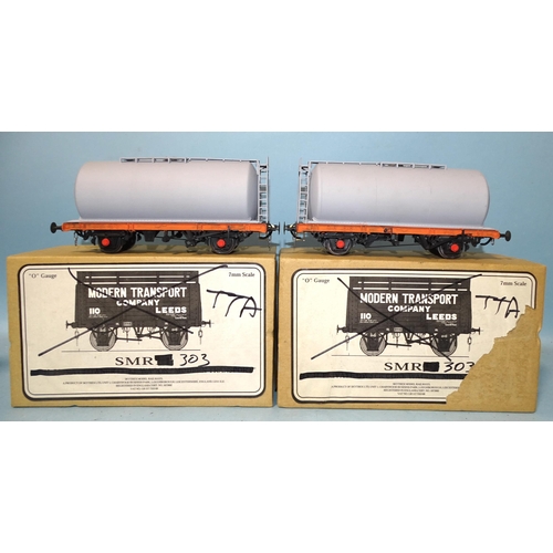301 - Skytrex Models, O gauge, two SMR303 TTA tank wagons, (in the wrong boxes).