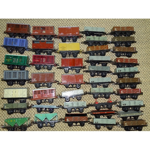 311 - Hornby O gauge, forty-one wagons for LMS, SR and NE, (41).