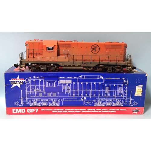 318 - A USA Trains 1/G gauge EMD GP7 diesel locomotive DT&I RN970, (boxed).