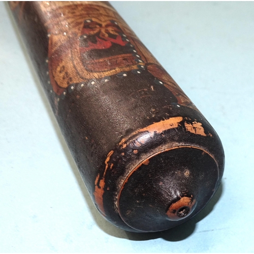 546 - A Victorian policeman's truncheon painted with Constable and VR cypher beneath crown, 44cm long.... 