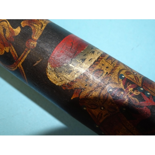 546 - A Victorian policeman's truncheon painted with Constable and VR cypher beneath crown, 44cm long.... 