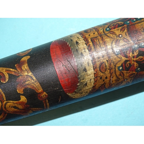 546 - A Victorian policeman's truncheon painted with Constable and VR cypher beneath crown, 44cm long.... 