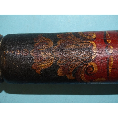 546 - A Victorian policeman's truncheon painted with Constable and VR cypher beneath crown, 44cm long.... 