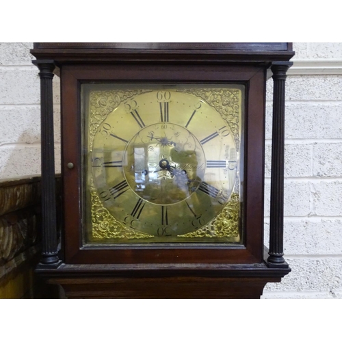 12 - Haywood, Northwick, a late-18th century oak and mahogany-banded long case clock, the 33cm brass dial... 