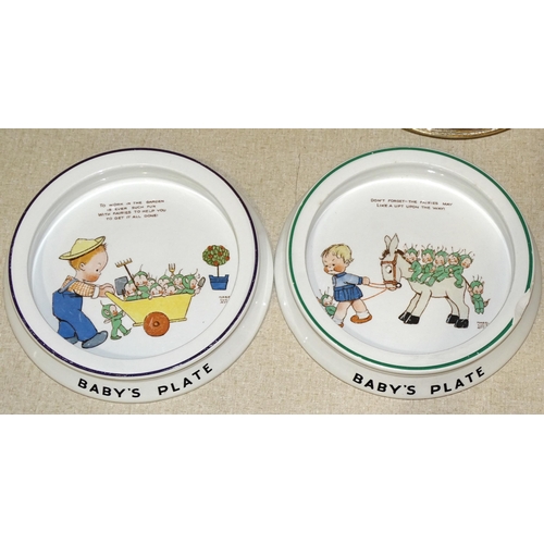 28 - A Shelley Mabel Lucie Attwell decorated baby's plate 