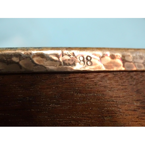 44 - A WMF silver-plated cigarette box of rectangular form, the hinged lid with embossed flowers, the bod... 