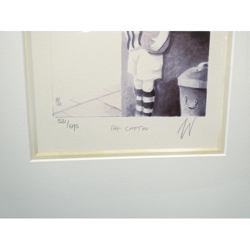28 - Mackenzie Thorpe (British, b.1956), Game of Life Series, 'The Captin', signed limited-edition framed... 
