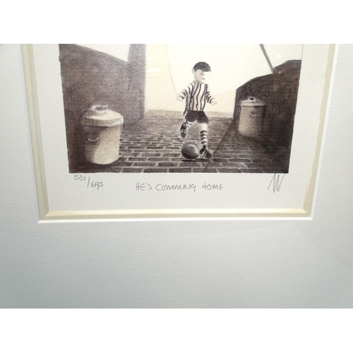 30 - Mackenzie Thorpe (British, b.1956), Game of Life Series, 'He's Coming Home', signed limited-edition ... 