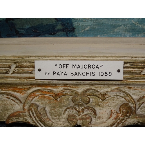 5 - Francisco Payá Sanchis (Spanish, 1892-1977) OFF MAJORCA Signed oil on canvas, dated 1958, with prese... 