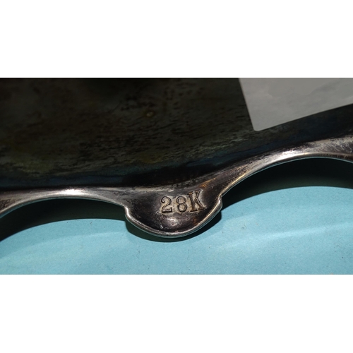 61 - Two WMF similar silver-plated jewel caskets, 12.5cm long, 11cm high, marked 28K.... 