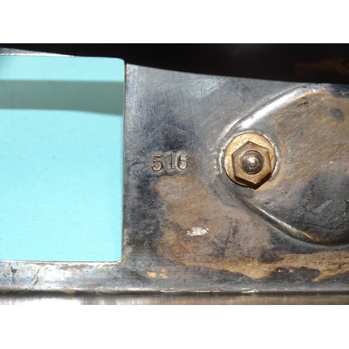 63 - A WMF silver-plated inkwell in the form of a dressing table, the central 'mirror' flanked by glass i... 