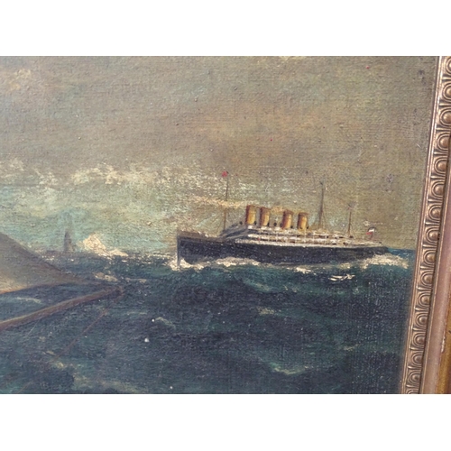 8 - A E Vinson, Early-20th Century Na&iuml;ve School, RACING YACHT P4 OFF PLYMOUTH, WITH GERMAN PASSENGE... 