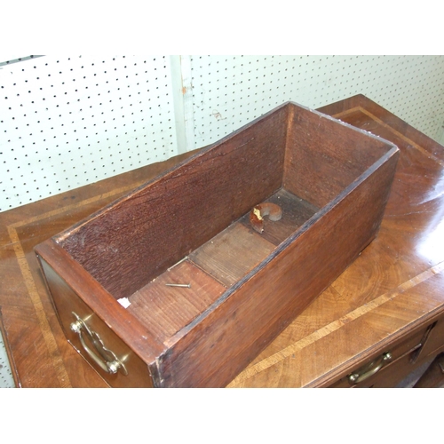 49 - An antique walnut lowboy, the crossbanded top above three drawers, on shell-carved cabriole legs, 79... 