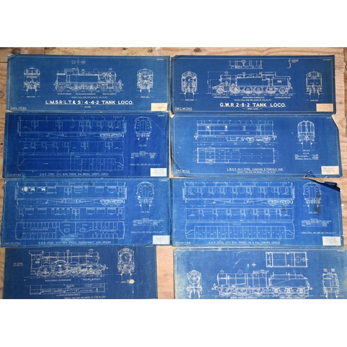 A quantity of blueprints and copies of technical drawings, mainly for O ...