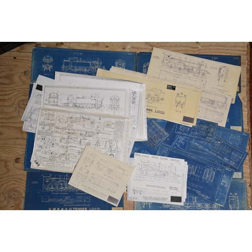 A quantity of blueprints and copies of technical drawings, mainly for O ...