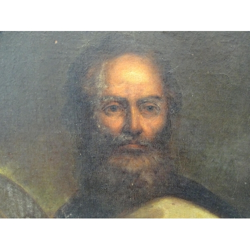 10 - 18th century Continental School HALF-LENGTH PORTRAIT OF A GENTLEMAN SEATED AT A WRITING TABLE AND WE... 