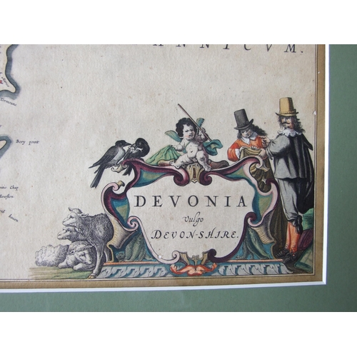 31 - Blaeu (Johannes), 'Devonia Vulgo Devonshire', hand-coloured map, 38 x 50cm.... 