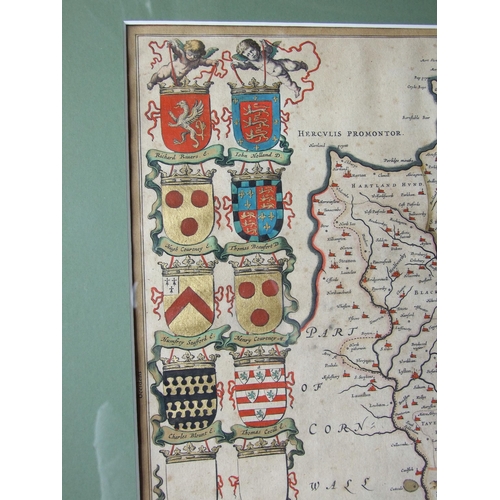 31 - Blaeu (Johannes), 'Devonia Vulgo Devonshire', hand-coloured map, 38 x 50cm.... 