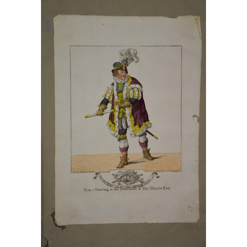 33 - Robert Dighton (c.1752-1814), a collection of satirical and political hand-coloured engravings fixed... 