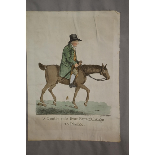33 - Robert Dighton (c.1752-1814), a collection of satirical and political hand-coloured engravings fixed... 