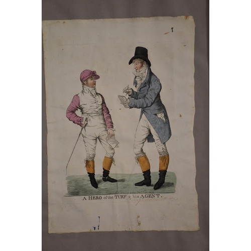 33 - Robert Dighton (c.1752-1814), a collection of satirical and political hand-coloured engravings fixed... 