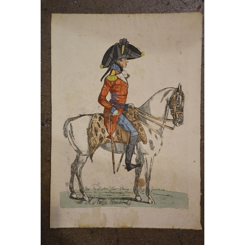 33 - Robert Dighton (c.1752-1814), a collection of satirical and political hand-coloured engravings fixed... 
