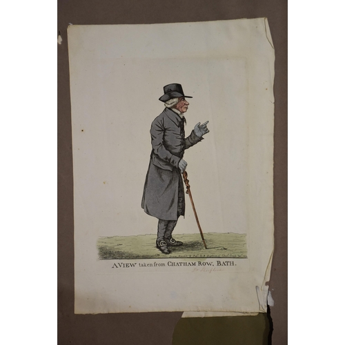 33 - Robert Dighton (c.1752-1814), a collection of satirical and political hand-coloured engravings fixed... 